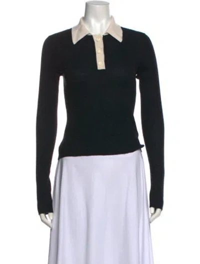 Pre-owned Rag & Bone Cashmere V-neck Sweater In Black