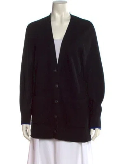 Pre-owned Rag & Bone Cashmere V-neck Sweater In Black