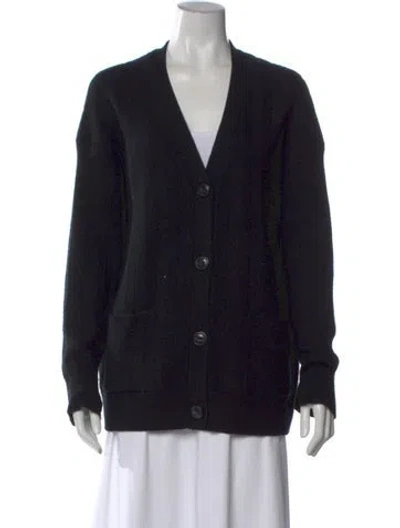Pre-owned Rag & Bone Cashmere V-neck Sweater In Black