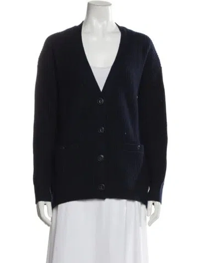 Pre-owned Rag & Bone Cashmere V-neck Sweater In Blue