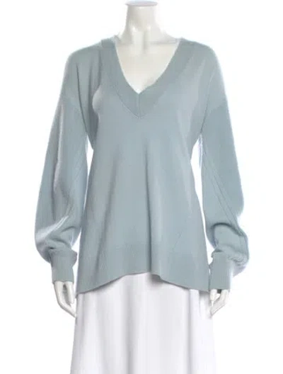 Pre-owned Rag & Bone Cashmere V-neck Sweater In Blue