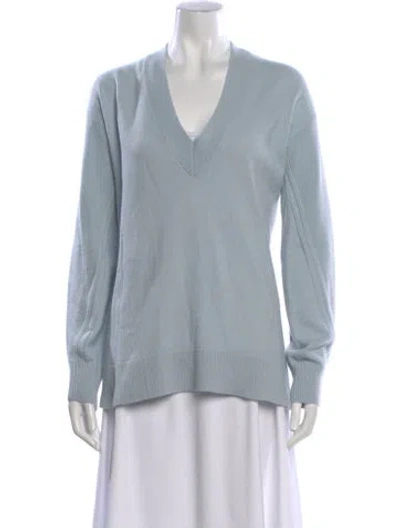 Pre-owned Rag & Bone Cashmere V-neck Sweater In Blue