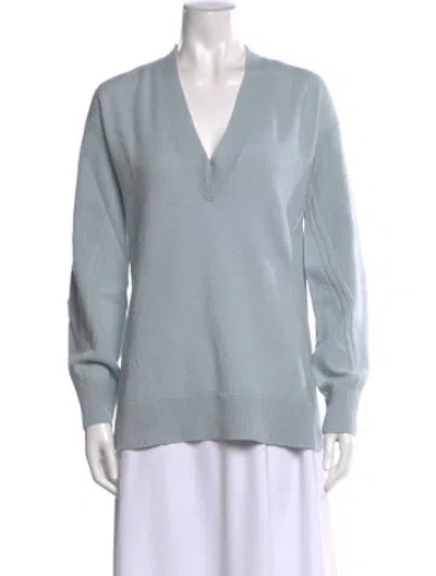 Pre-owned Rag & Bone Cashmere V-neck Sweater In Blue