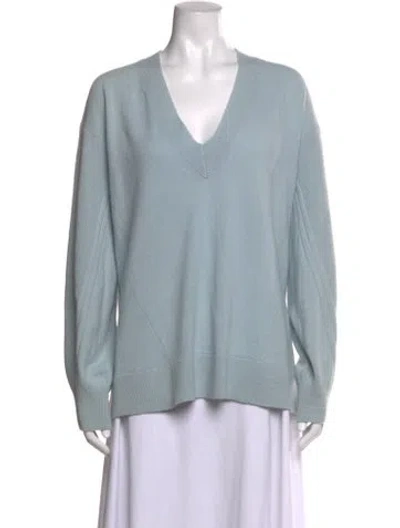 Pre-owned Rag & Bone Cashmere V-neck Sweater In Blue