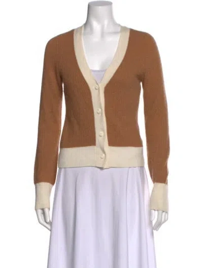 Pre-owned Rag & Bone Cashmere V-neck Sweater In Brown