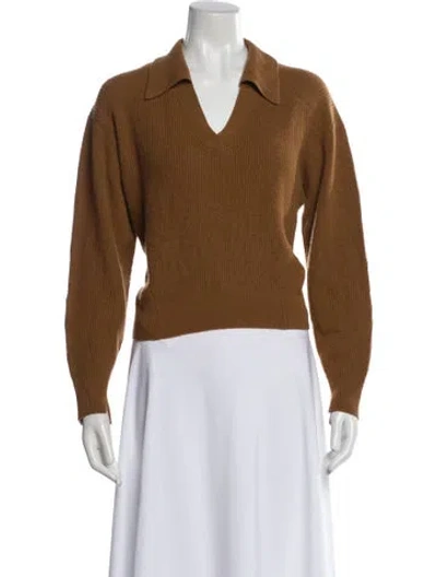 Pre-owned Rag & Bone Cashmere V-neck Sweater In Brown