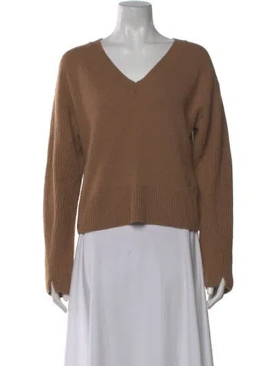 Pre-owned Rag & Bone Cashmere V-neck Sweater In Brown