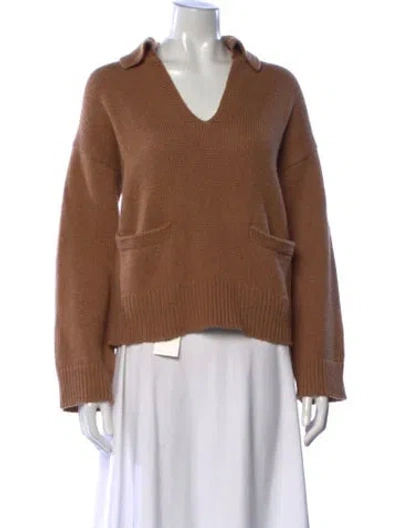 Pre-owned Rag & Bone Cashmere V-neck Sweater In Brown