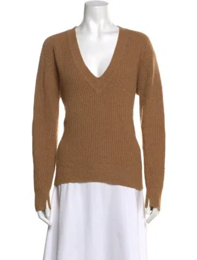 Pre-owned Rag & Bone Cashmere V-neck Sweater In Brown