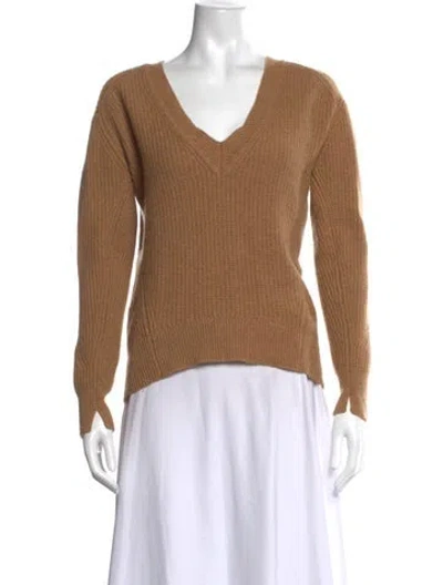 Pre-owned Rag & Bone Cashmere V-neck Sweater In Brown