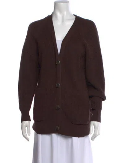 Pre-owned Rag & Bone Cashmere V-neck Sweater In Brown