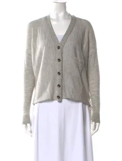 Pre-owned Rag & Bone Cashmere V-neck Sweater In Gray