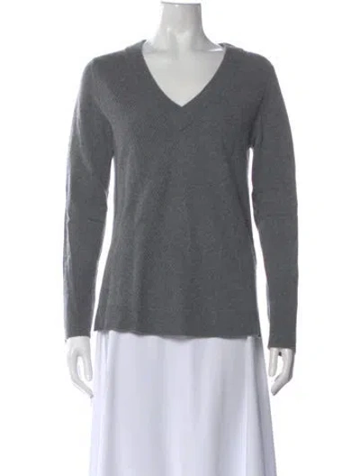 Pre-owned Rag & Bone Cashmere V-neck Sweater In Gray