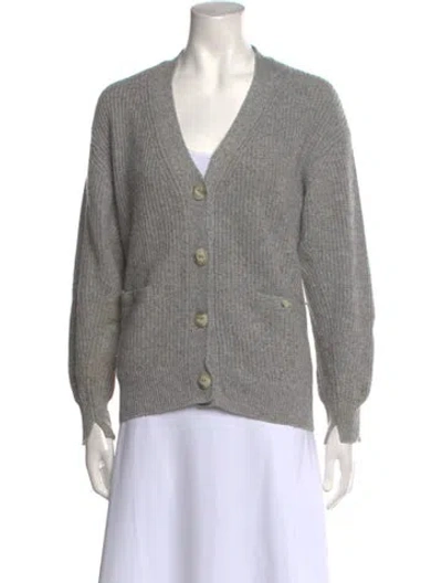 Pre-owned Rag & Bone Cashmere V-neck Sweater In Gray