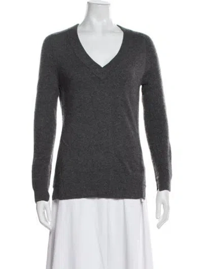 Pre-owned Rag & Bone Cashmere V-neck Sweater In Gray