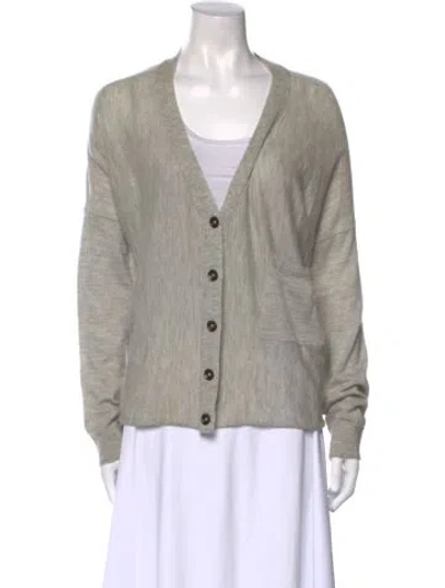 Pre-owned Rag & Bone Cashmere V-neck Sweater In Gray