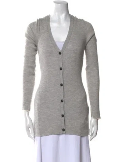 Pre-owned Rag & Bone Cashmere V-neck Sweater In Gray