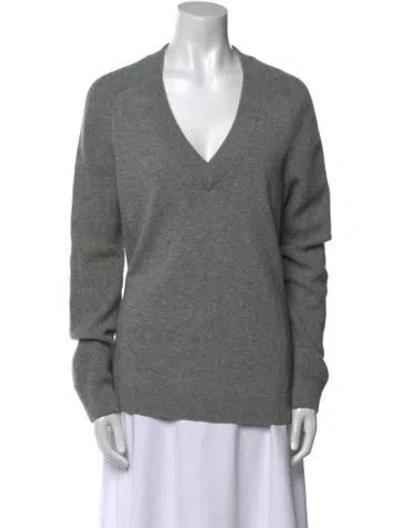 Pre-owned Rag & Bone Cashmere V-neck Sweater In Gray