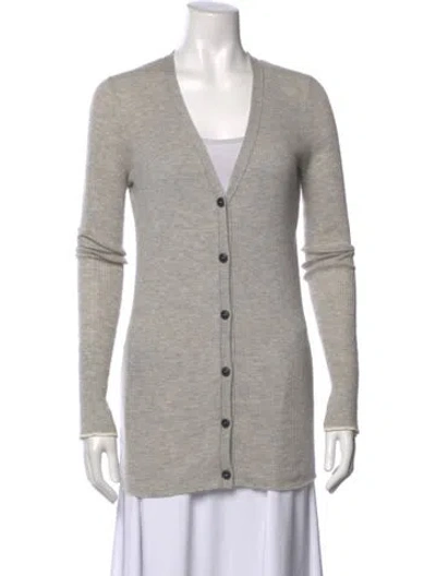 Pre-owned Rag & Bone Cashmere V-neck Sweater In Gray