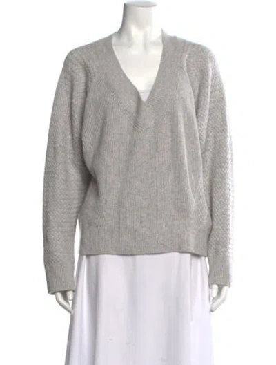 Pre-owned Rag & Bone Cashmere V-neck Sweater In Gray