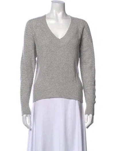 Pre-owned Rag & Bone Cashmere V-neck Sweater In Gray