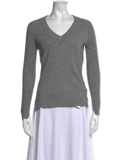 Pre-owned Rag & Bone Cashmere V-neck Sweater In Gray