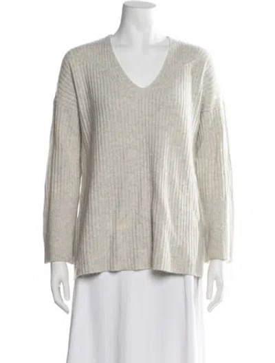 Pre-owned Rag & Bone Cashmere V-neck Sweater In Grey