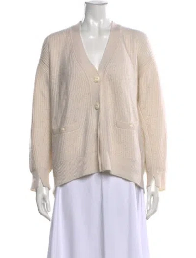 Pre-owned Rag & Bone Cashmere V-neck Sweater In Neutral