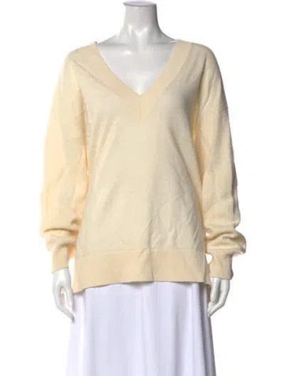 Pre-owned Rag & Bone Cashmere V-neck Sweater In Neutral