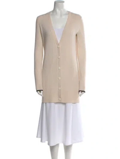 Pre-owned Rag & Bone Cashmere V-neck Sweater In Neutral