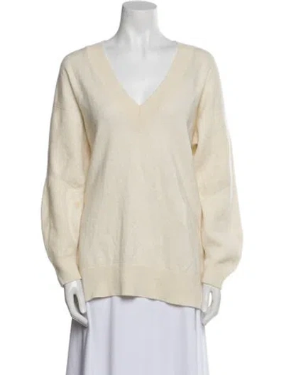 Pre-owned Rag & Bone Cashmere V-neck Sweater In Neutral