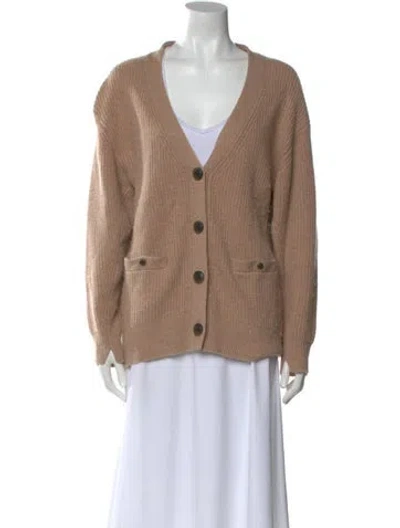 Pre-owned Rag & Bone Cashmere V-neck Sweater In Neutral