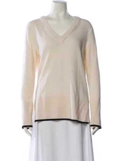 Pre-owned Rag & Bone Cashmere V-neck Sweater In Neutral