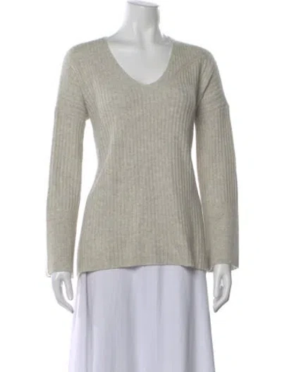 Pre-owned Rag & Bone Cashmere V-neck Sweater In Neutral