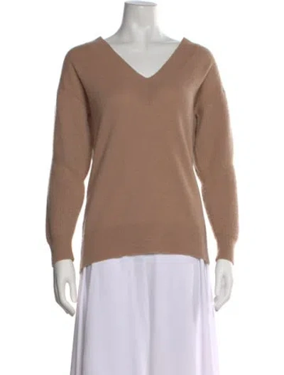 Pre-owned Rag & Bone Cashmere V-neck Sweater In Neutral