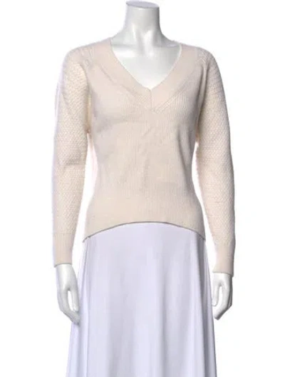Pre-owned Rag & Bone Cashmere V-neck Sweater In Neutral