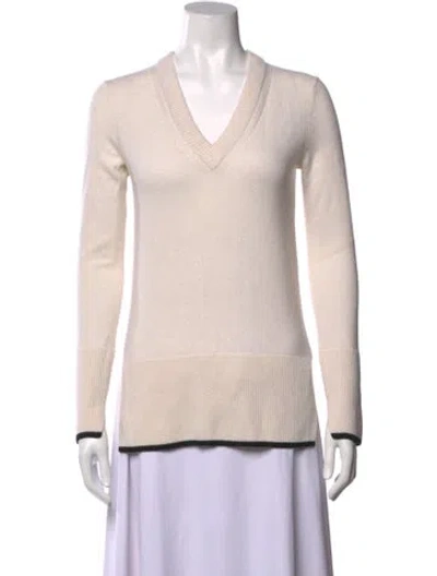 Pre-owned Rag & Bone Cashmere V-neck Sweater In Neutral