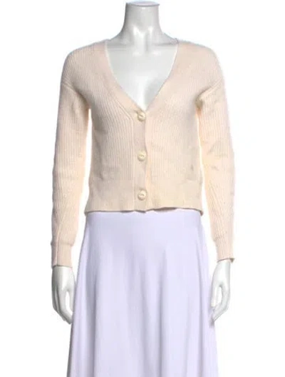 Pre-owned Rag & Bone Cashmere V-neck Sweater In Neutrals