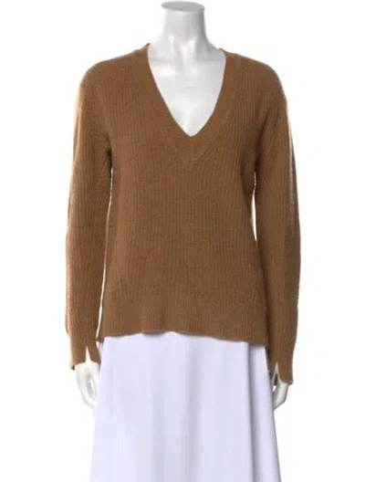 Pre-owned Rag & Bone Cashmere V-neck Sweater In Orange