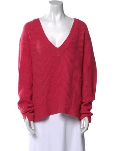 Pre-owned Rag & Bone Cashmere V-neck Sweater In Pink