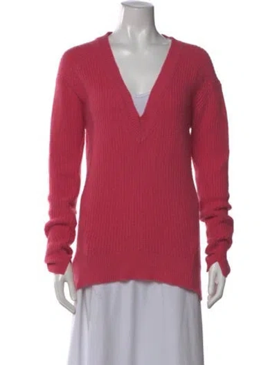 Pre-owned Rag & Bone Cashmere V-neck Sweater In Pink