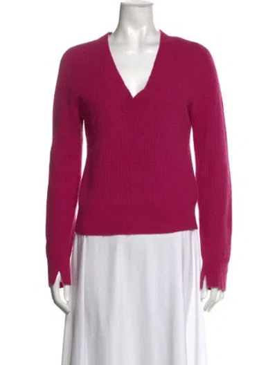 Pre-owned Rag & Bone Cashmere V-neck Sweater In Pink