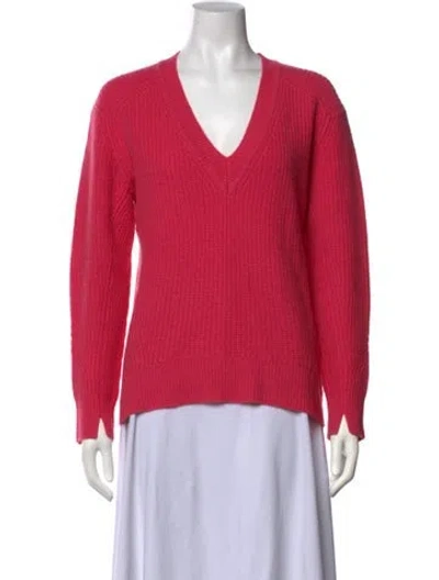 Pre-owned Rag & Bone Cashmere V-neck Sweater In Pink