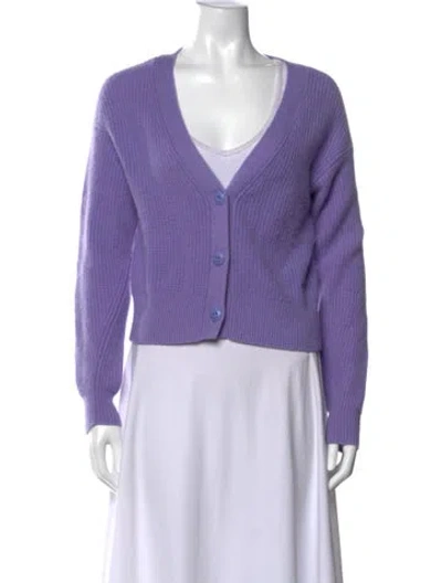 Pre-owned Rag & Bone Cashmere V-neck Sweater In Purple