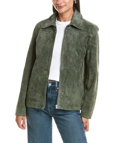 Rag & Bone Cass Suede Jacket In Green