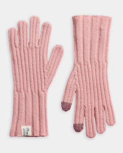 Rag & Bone Cassidy Cashmere-blend Touchscreen Gloves In Pink