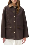 Rag & Bone Cassidy Coated Cotton Canvas Jacket In Brown