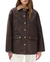 Rag & Bone Cassidy Coated Cotton Canvas Jacket In Brown