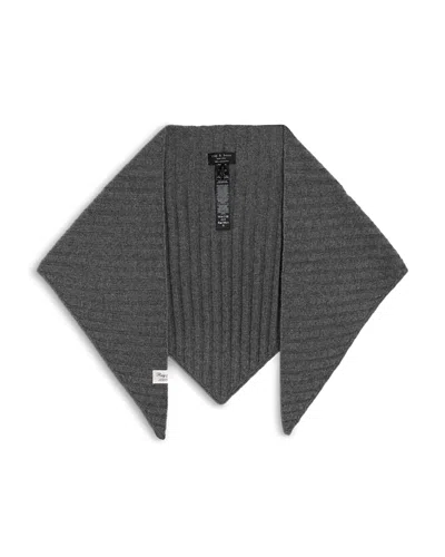 Rag & Bone Cassidy Triangle Ribbed Cashmere Scarf In Gray