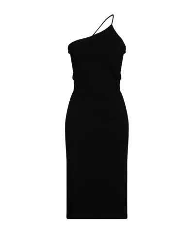 Rag & Bone Casual One-shoulder Dress In Black